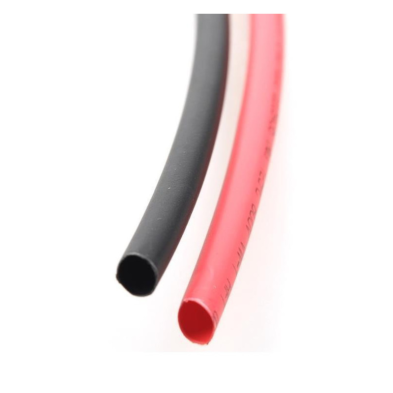 Rurka koszulka termokurczliwa 3,0mm 2m czerwona + czarna