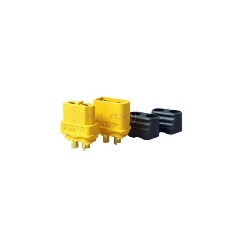 Konektor XT60H - XT60 z osłoną - para - Gniazdo + Wtyk - Oryginał Amass