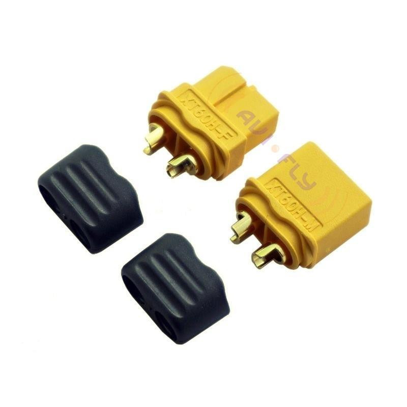 Konektor XT60H - XT60 z osłoną - para - Gniazdo + Wtyk - Oryginał Amass