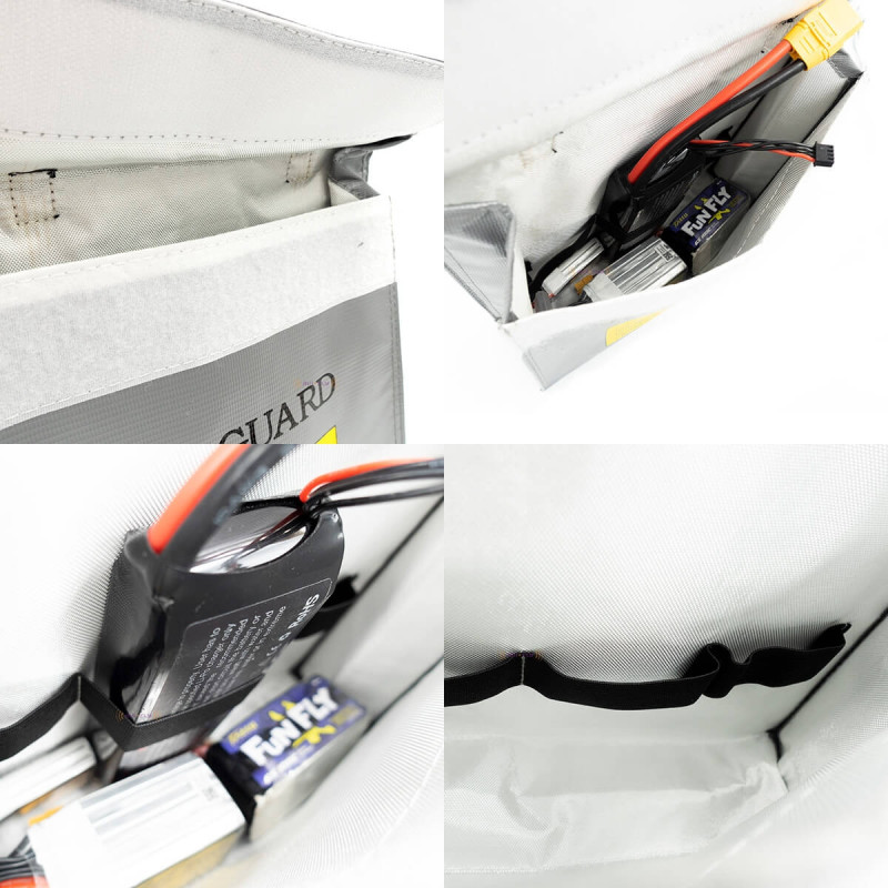 Torba ochronna na akumulatory baterie do drona modeli RC Lipo Safe 240x65x180mm