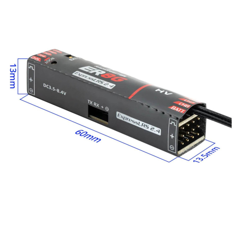 RadioMaster ER8G / ER8GV 2.4GHz ExpressLRS PWM 8CH Receiver