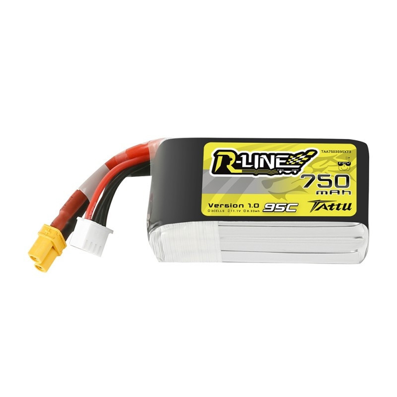 LiPol Battery Tattu R-Line 3S 11.1V 750mAh 95C XT30