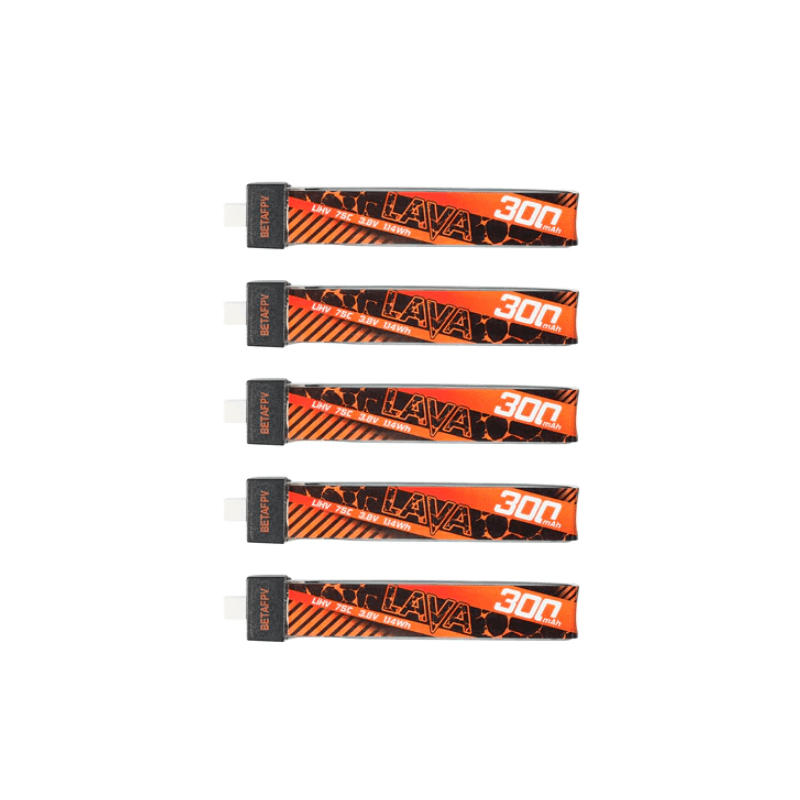 LiPo Battery BetaFPV LAVA 1S 3.8V 300mAh 75C (5pcs)
