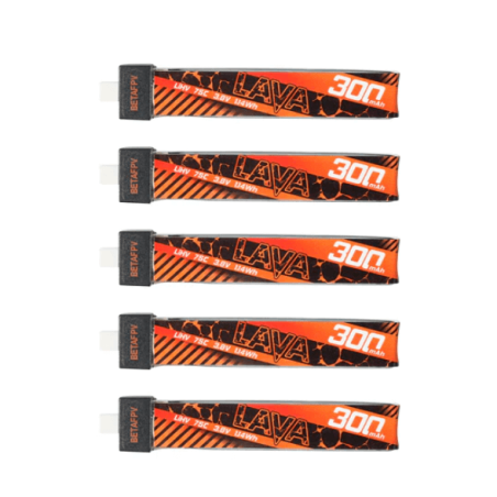 LiPo Battery BetaFPV LAVA 1S 3.8V 300mAh 75C (5pcs)