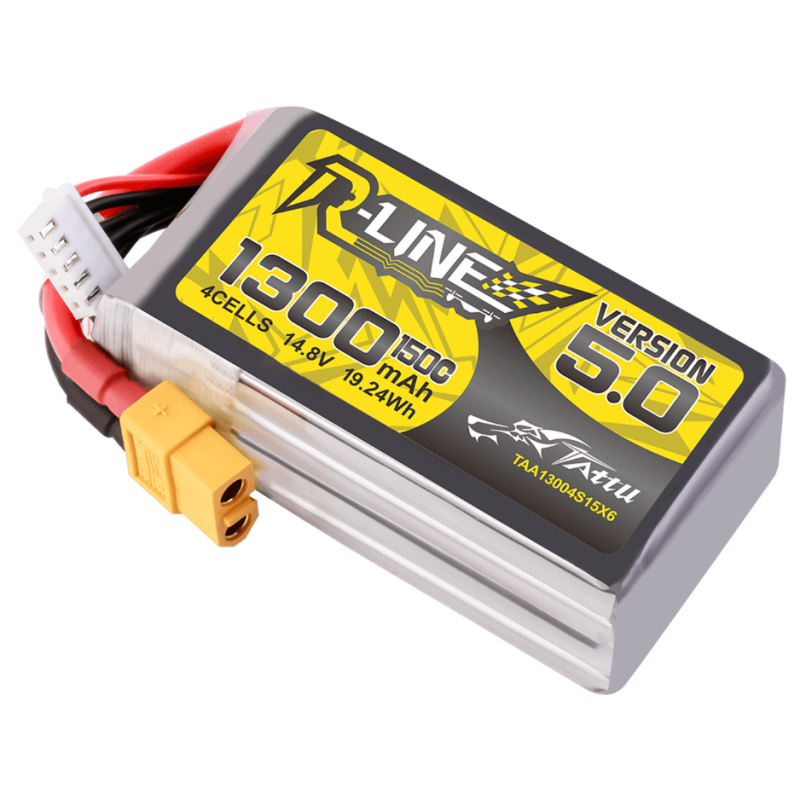 LiPol Battery Tattu R-Line 5.0 4S 14.8V 1300mAh 150C XT60