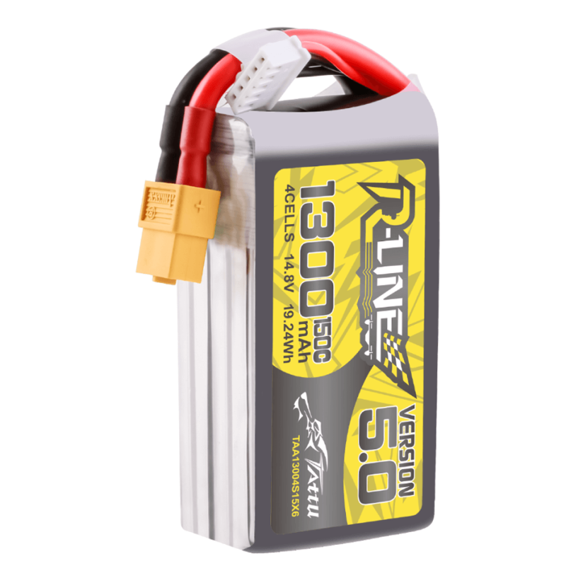 LiPol Battery Tattu R-Line 5.0 4S 14.8V 1300mAh 150C XT60
