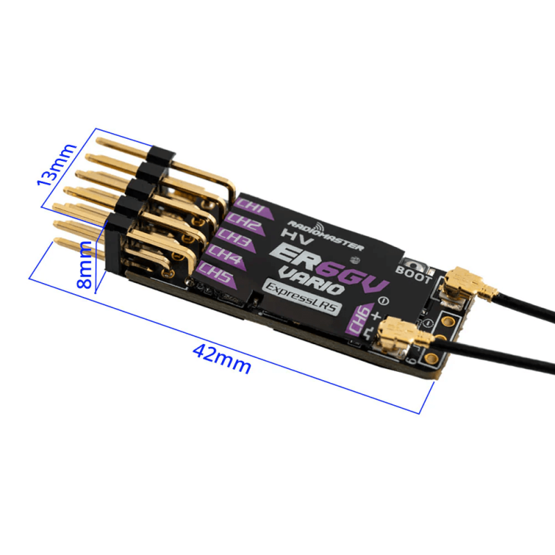 Radiomaster ER6G & ER6GV 2.4GHz ELRS PWM Receiver