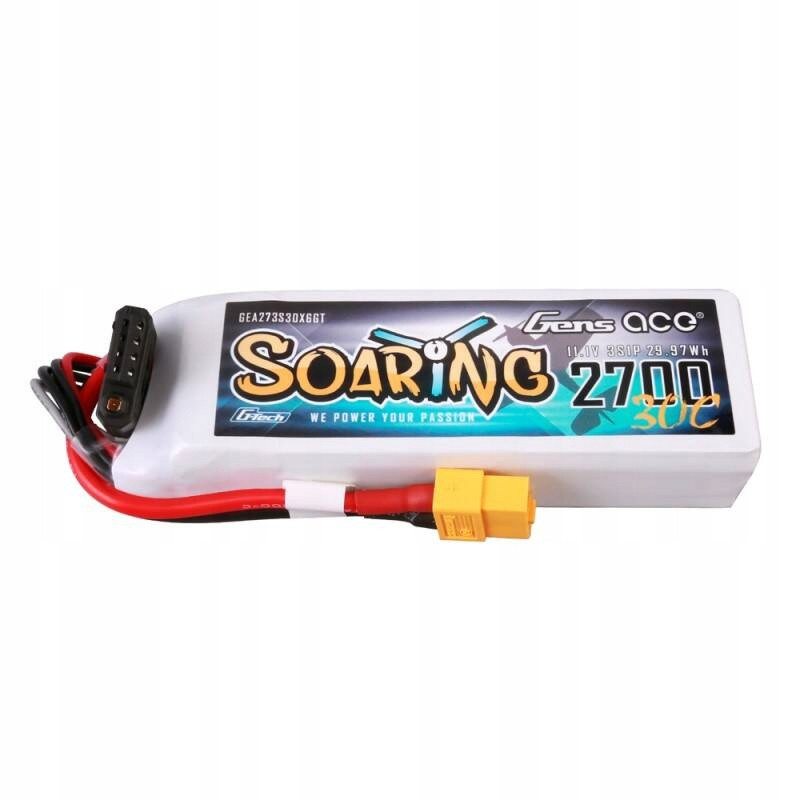 LiPo Battery Gens Ace Soaring G-Tech 3S 11.1V 2700mAh 30C