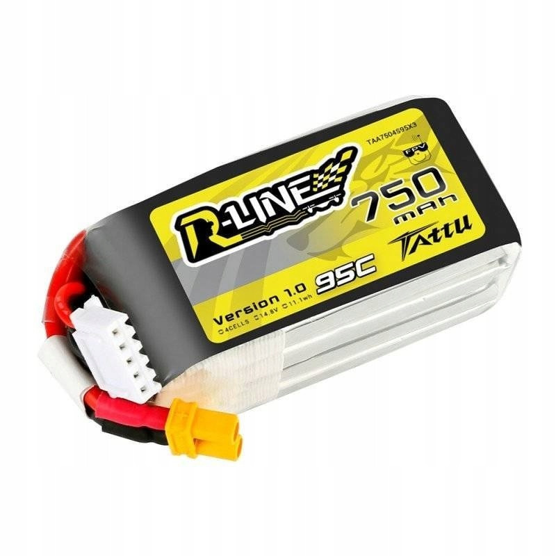 Akumulator Lipol Tattu R-Line 4S 14.8V 750mAh 95C XT30