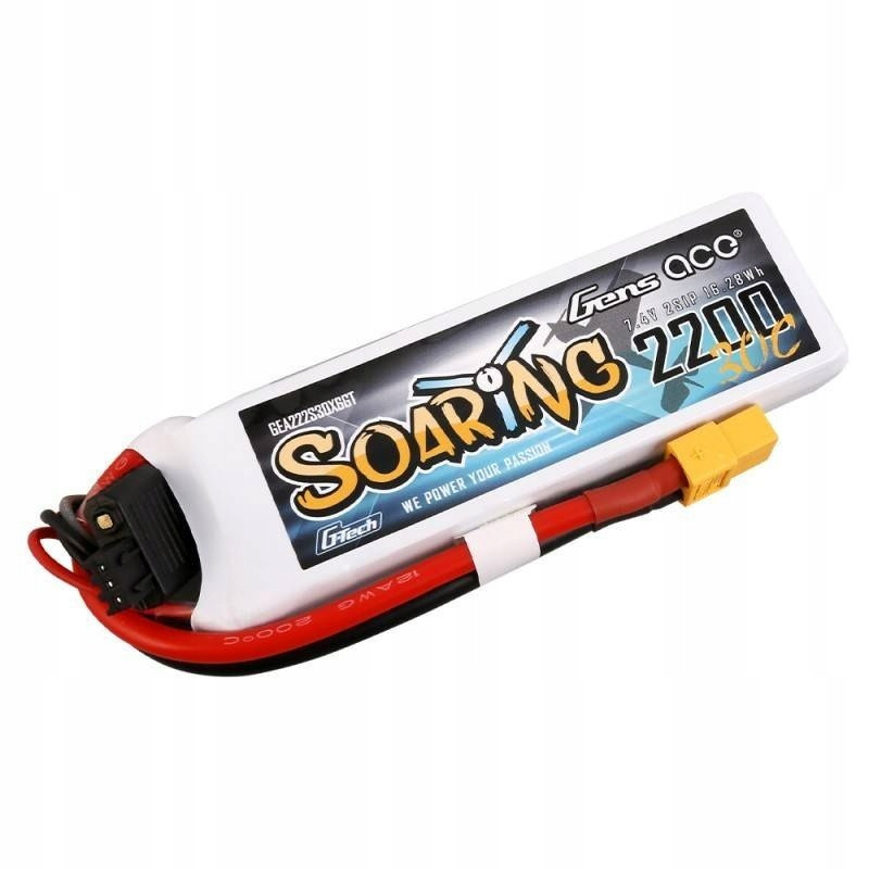 LiPo Battery Gens Ace G-Tech Soaring 2S 7,4V 2200mAh 7.4V 30C