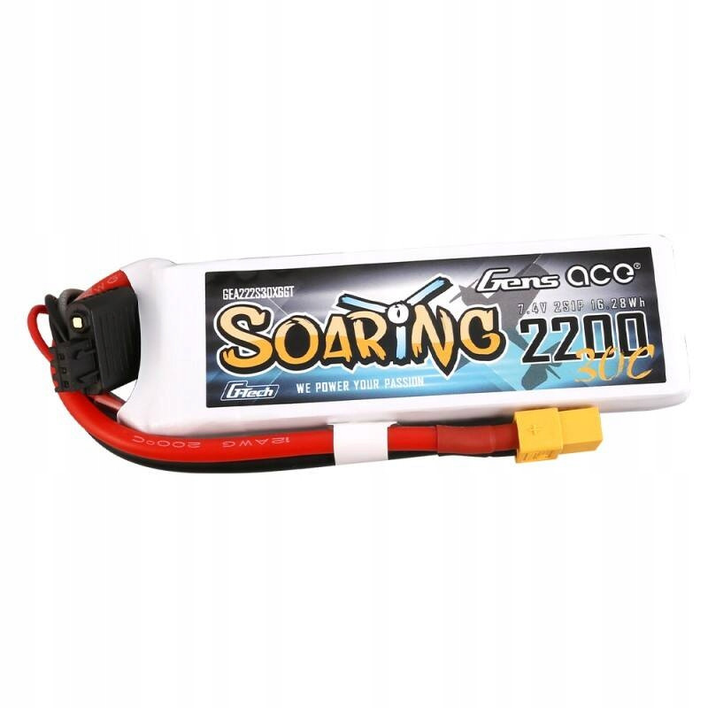Lipo Battery Gens ace G-Tech Soaring 2200mAh 11.1V 30C 3S1P