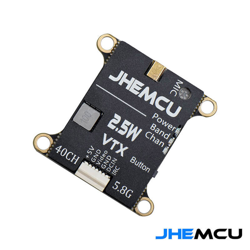 JHEMCU VTX2W5 – 5.8GHz 2.5W FPV Video Transmitter with Audio JHEMCU VTX2W5 – 5.8GHz 2.5W FPV Video Transmitter with Audio