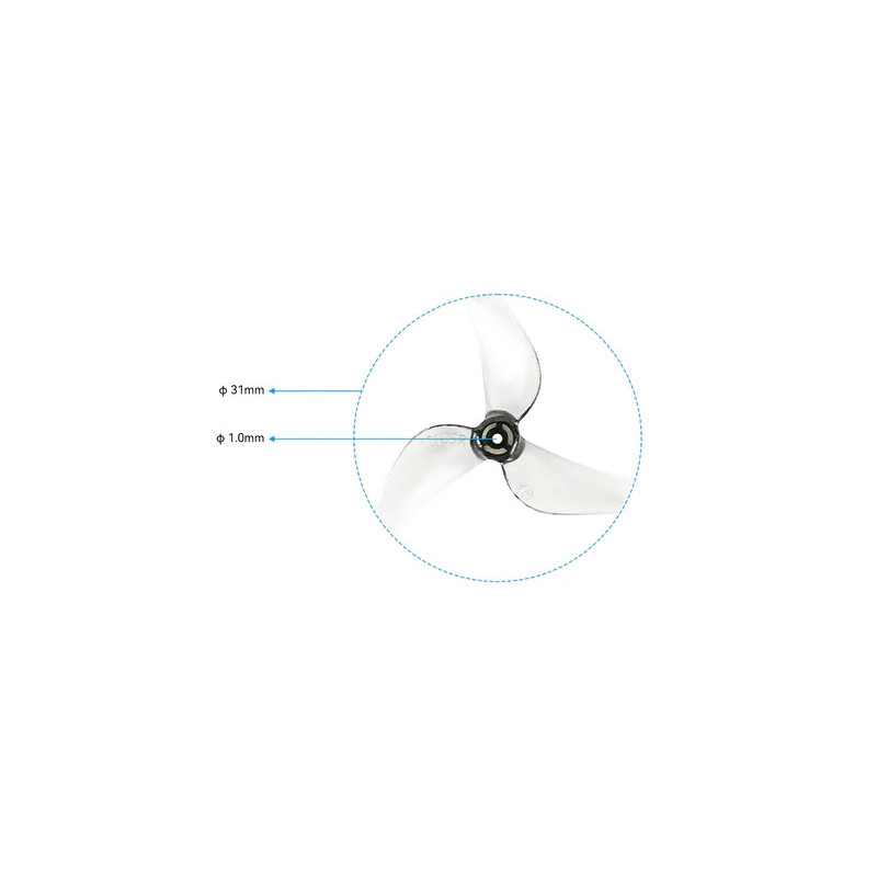 Śmigła Gemfan 1219S 3-Blade (1.0mm Shaft) 4szt/16szt