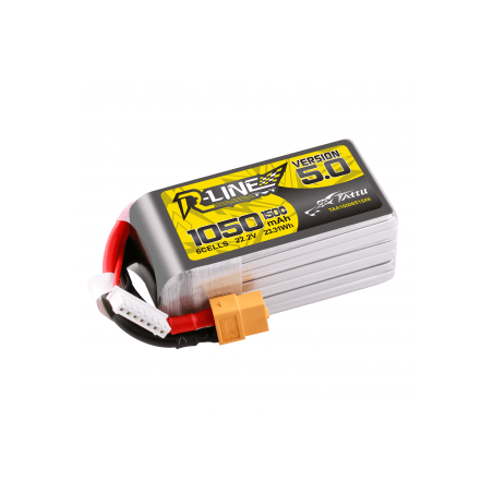 LiPo Battery Tattu R-Line 5.0 6S 22.2V 1050mAh 150C XT60