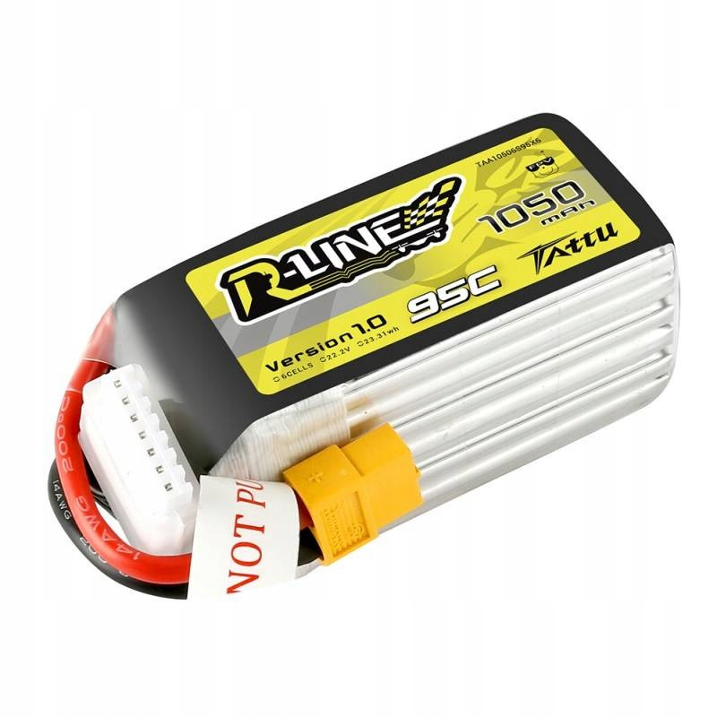 LiPo Battery Tattu R-Line 6S 22.2V 1050mAh 95C XT60