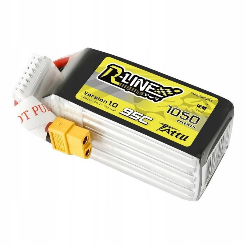 Akumulator Lipol Tattu R-Line 6S 22.2V 1050mAh 95C XT60