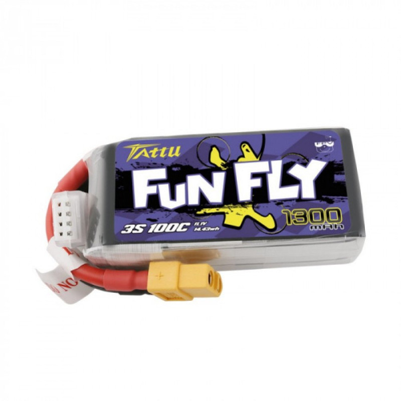Akumulator Lipol Tattu FunFly 3S 11.1V 1300mAh 100C