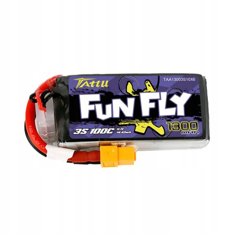 Akumulator Lipol Tattu FunFly 3S 11.1V 1300mAh 100C