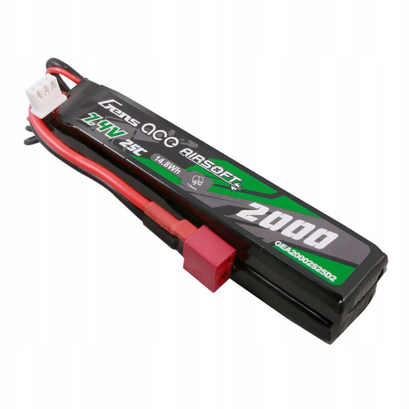 Lipo GENS ACE 25C 2000MAH 2S2P 7.4V T-Dean
