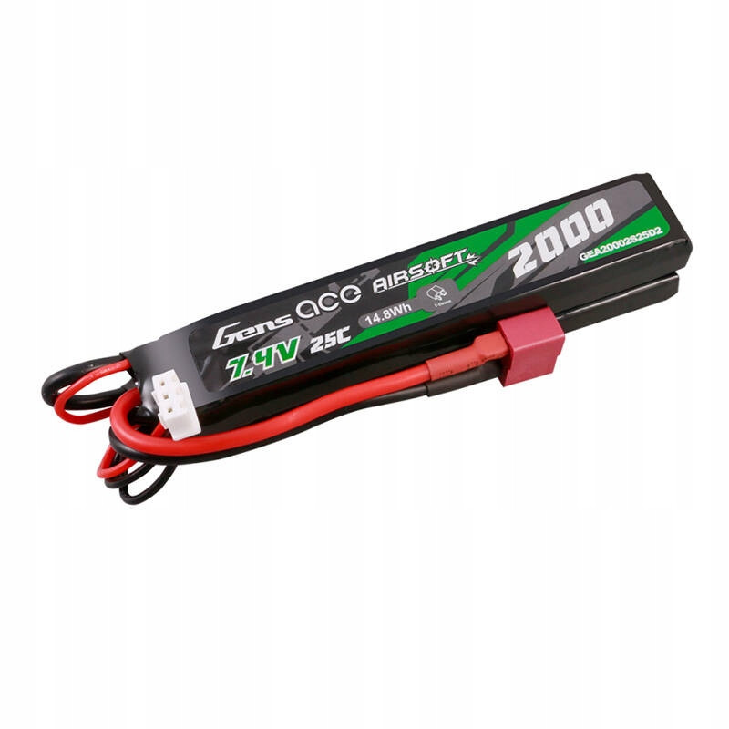 Lipo GENS ACE 25C 2000MAH 2S2P 7.4V T-Dean