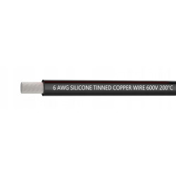Przewód silikonowy 6 AWG czarny czerwony 1mb 16mm2