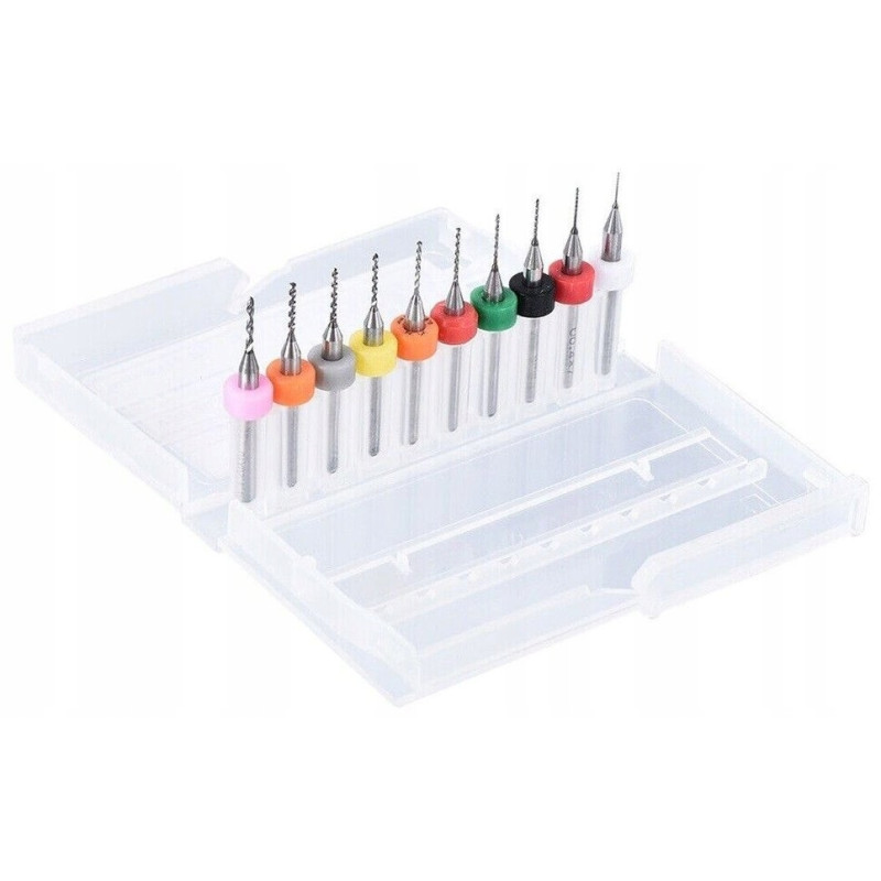 10szt. x MINI WIERTŁA 0.30-1.20 mm MODELARSKIE PCB