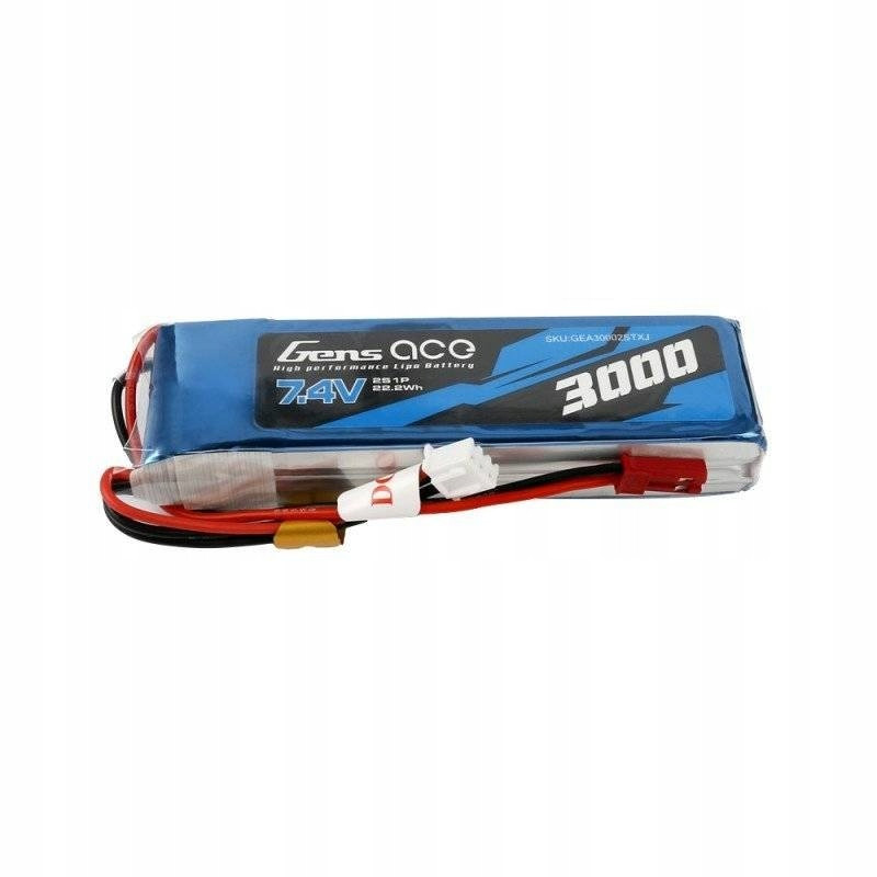 Lipol Gens Ace 2S 7.4V 3000mAh JST