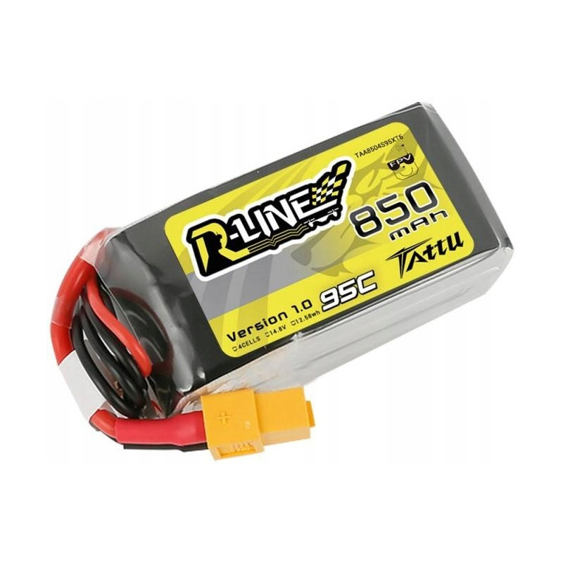 LiPo Battery Tattu R-Line 4S 14.8V 850mAh 95C XT30