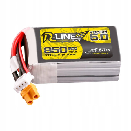 Akumulator Lipol Tattu R-Line 5.0 3S 11.1V 850mAh 150C XT30