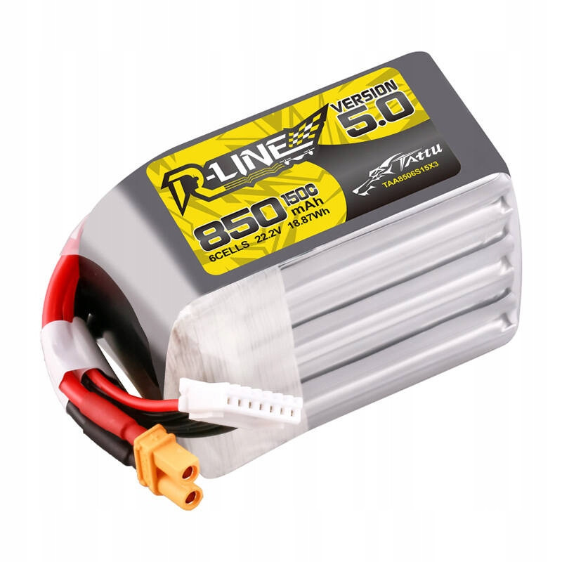 Akumulator Lipol Tattu R-Line 5.0 6S 22.2V 850mAh 150C XT30