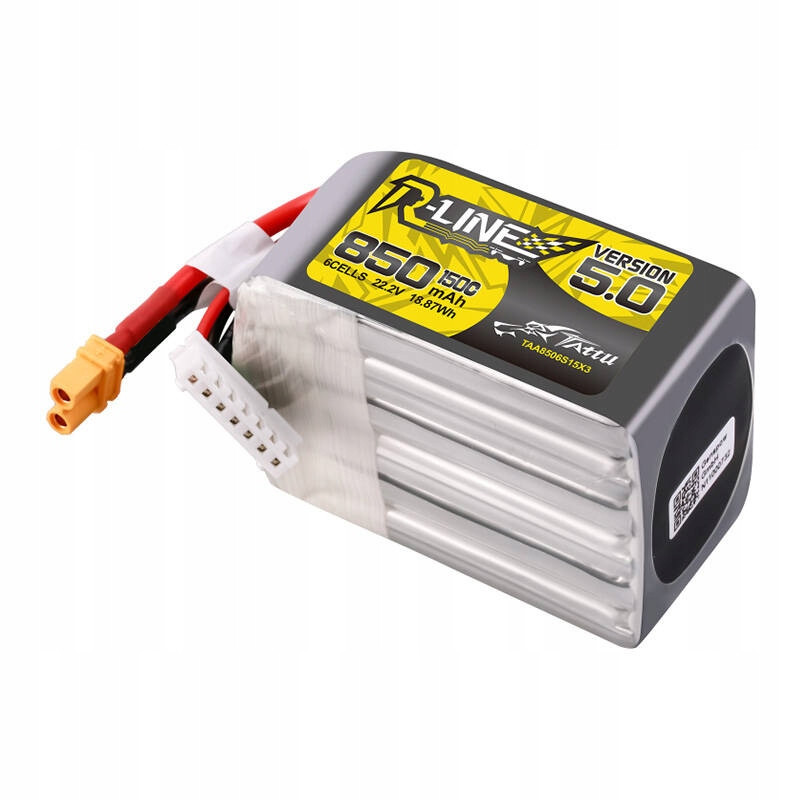 LiPol Battery Tattu R-Line 5.0 6S 22.2V 850mAh 150C XT30