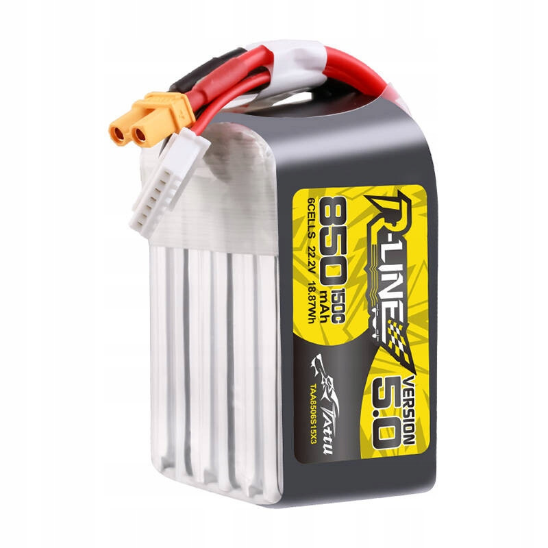 Akumulator Lipol Tattu R-Line 5.0 6S 22.2V 850mAh 150C XT30