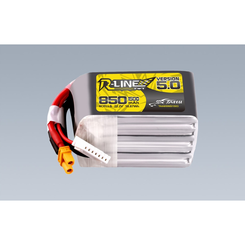 Akumulator Lipol Tattu R-Line 5.0 6S 22.2V 850mAh 150C XT30