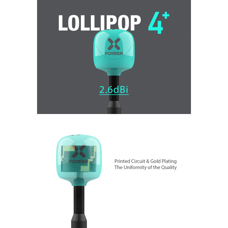 Foxeer Antena Lollipop 4 Plus 15cm RHCP SMA