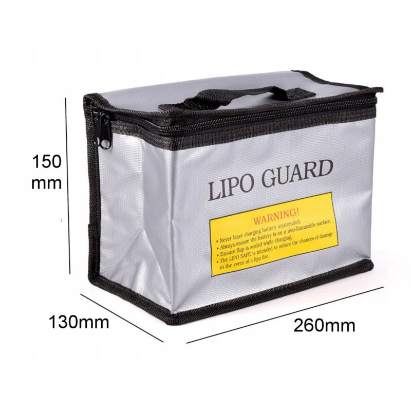 Torba ochronna Akumulatory Futerał Etui Lipo Safety Bag 260x130x150mm