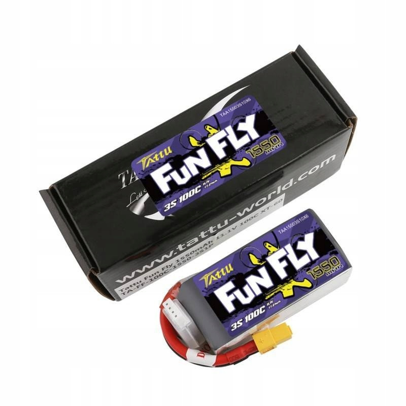 LiPo Battery Tattu FunFly 3S 11.1V 1550mAh 100C