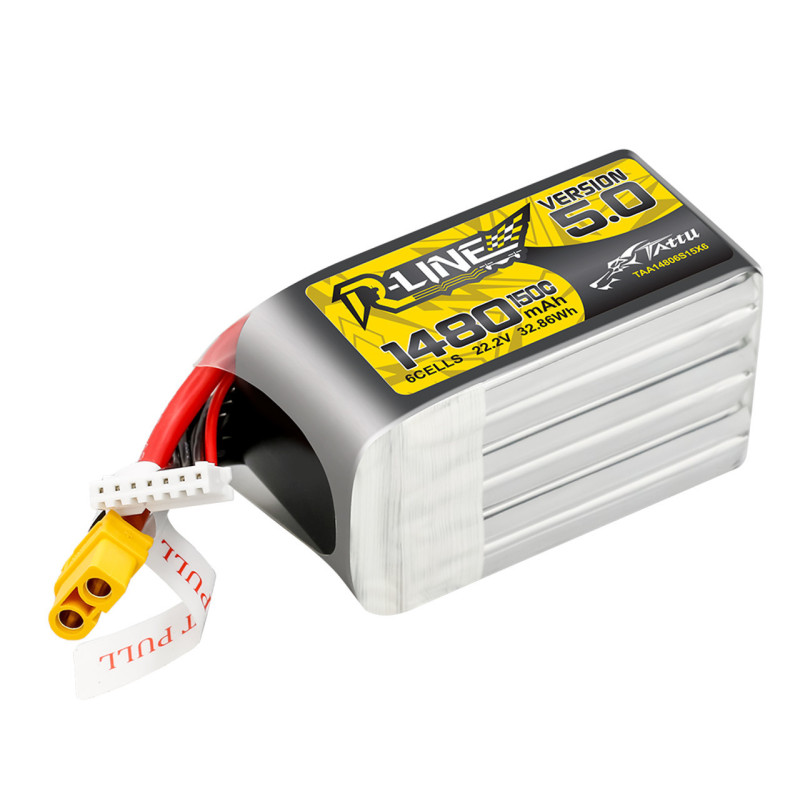 Akumulator Lipol Tattu R-Line 5.0 6S 22.2V 1480mAh 150C XT60