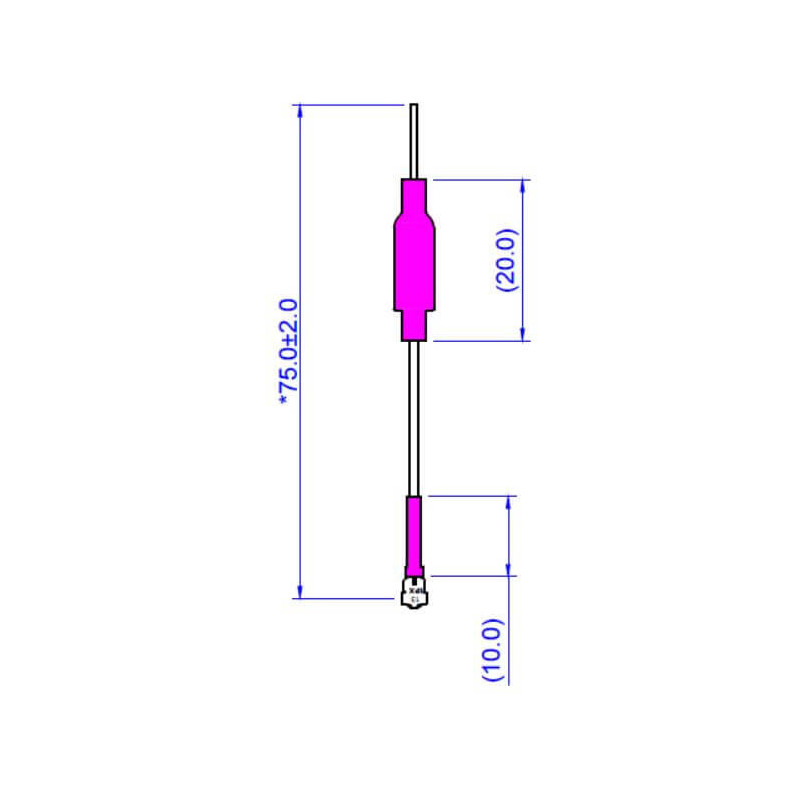 Happymodel Linear Dipole 5.8Ghz Antenna for Mobula6 2024/ Mobula7 1S/ Mobula8 with a U.FL connector
