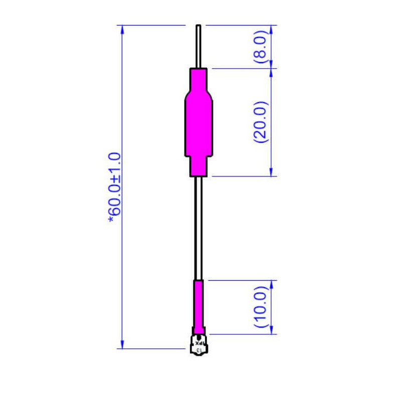 Happymodel Linear Dipole 5.8Ghz Antenna for Mobula6 2024/ Mobula7 1S/ Mobula8 with a U.FL connector