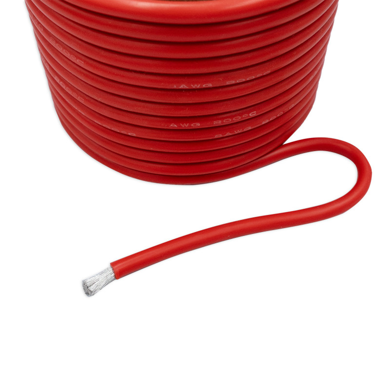 Przewód silikonowy Amass 4 AWG 1 m – elastyczny kabel zasilający
