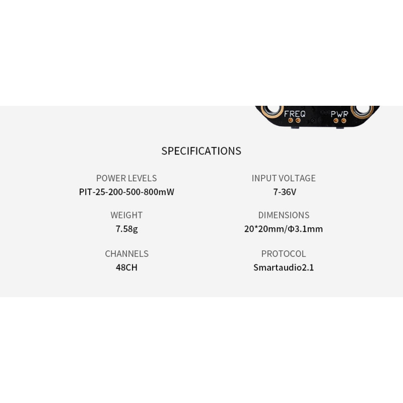 T-Motor FT800 VTX 800mW - Moc i stabilność