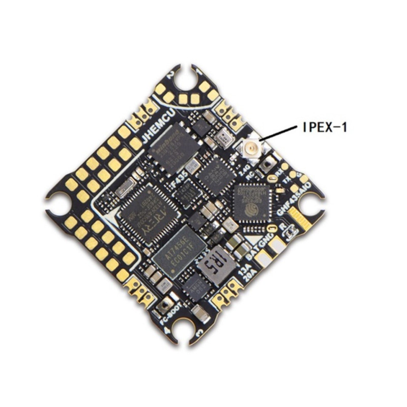 Kontroler lotu (FC) JHEMCU GHF435AIO V2 20A ELRS Aio 2-4S OSD Baro Blackbox GPS WiFi