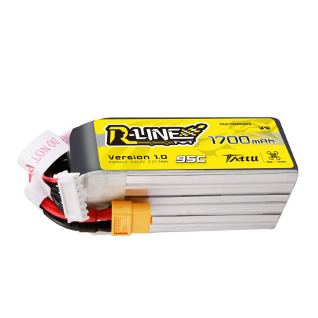 LiPo Battery Tattu R-Line 6S 22.2V 1700mAh 95C XT60