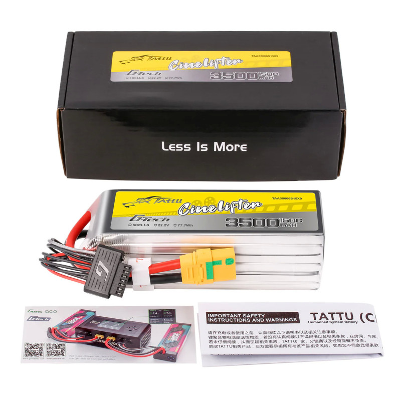 Akumulator Lipol Tattu R-Line 6S 22.2V 3500mAh 150C XT90
