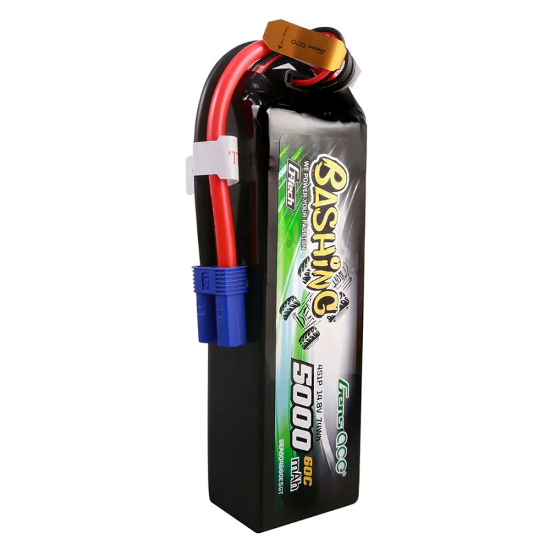 Gens ace G-Tech 5000mAh 14.8V 4S 60C Lipo Battery Pack with EC5 Plug-Bashing Series