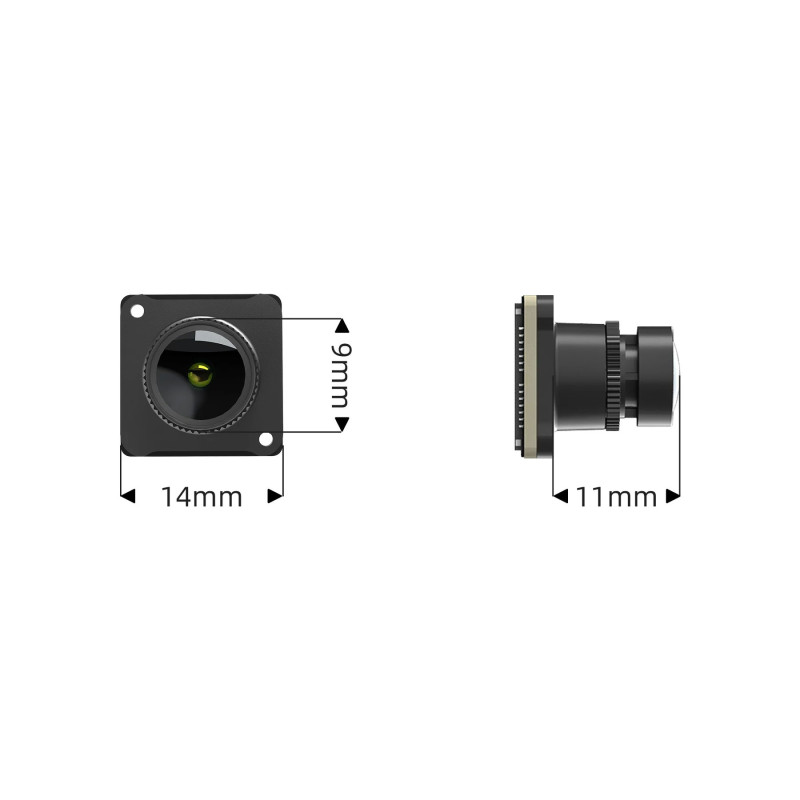 2.1 mm lens with 170° FOV