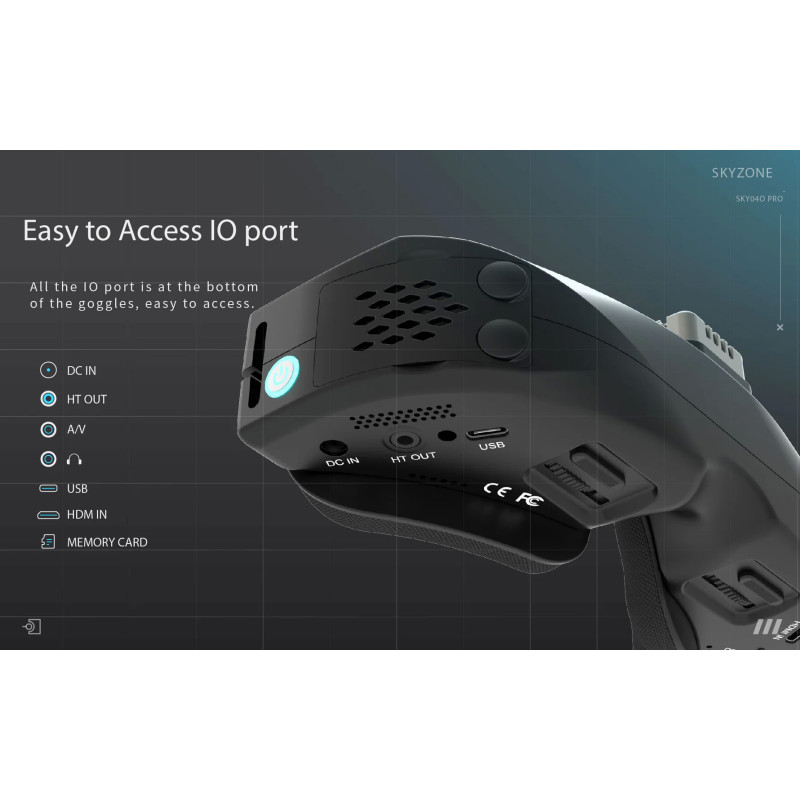 Skyzone SKY04O PRO OLED – FPV Goggles 1280×720 with DVR & SteadyView
