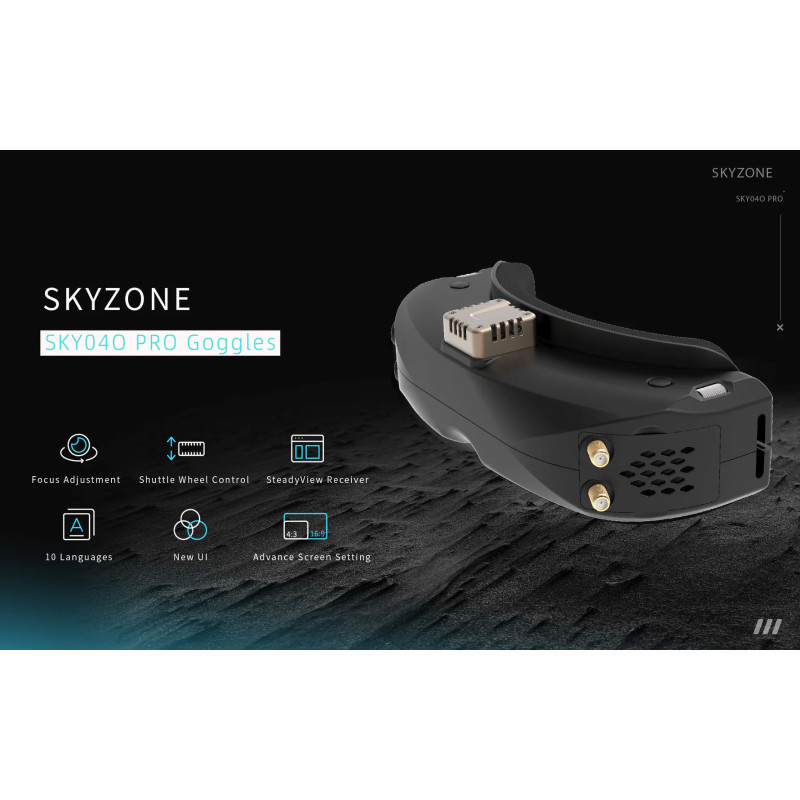 Skyzone SKY04O PRO OLED – FPV Goggles 1280×720 with DVR & SteadyView