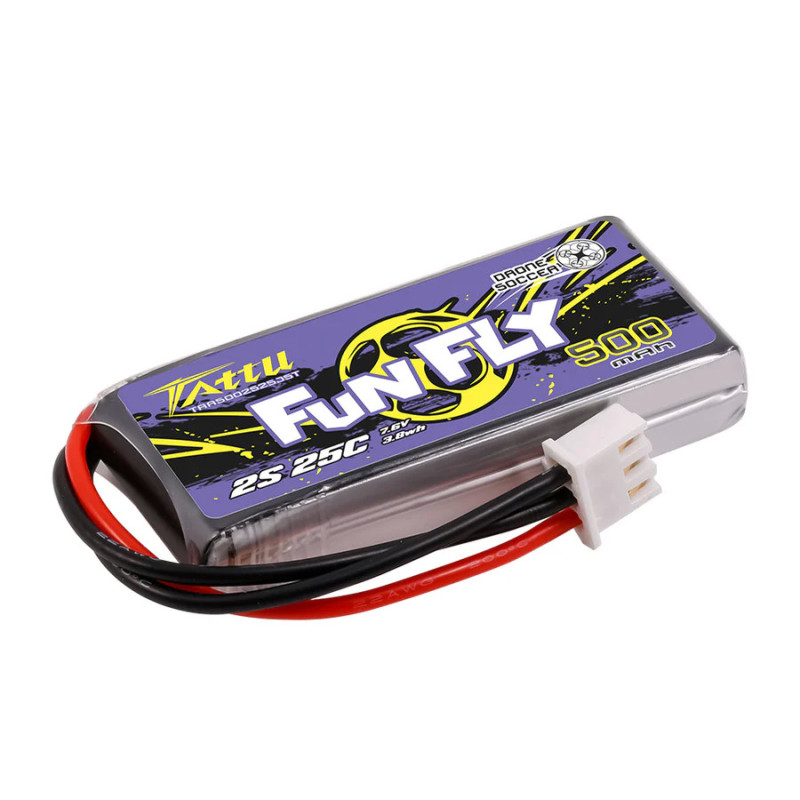 Tattu Funfly 500mAh 2S LiPo - JST, Drony FPV, 25C