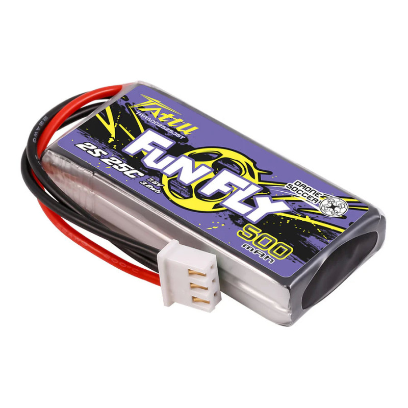 Tattu Funfly 500mAh 2S LiPo - JST, Drony FPV, 25C